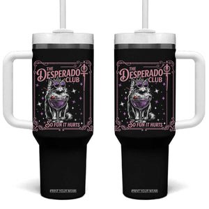 The Desperado Club Sign Sci-Fi Book Tumbler With Handle Vintage Princess Cat Book Lover