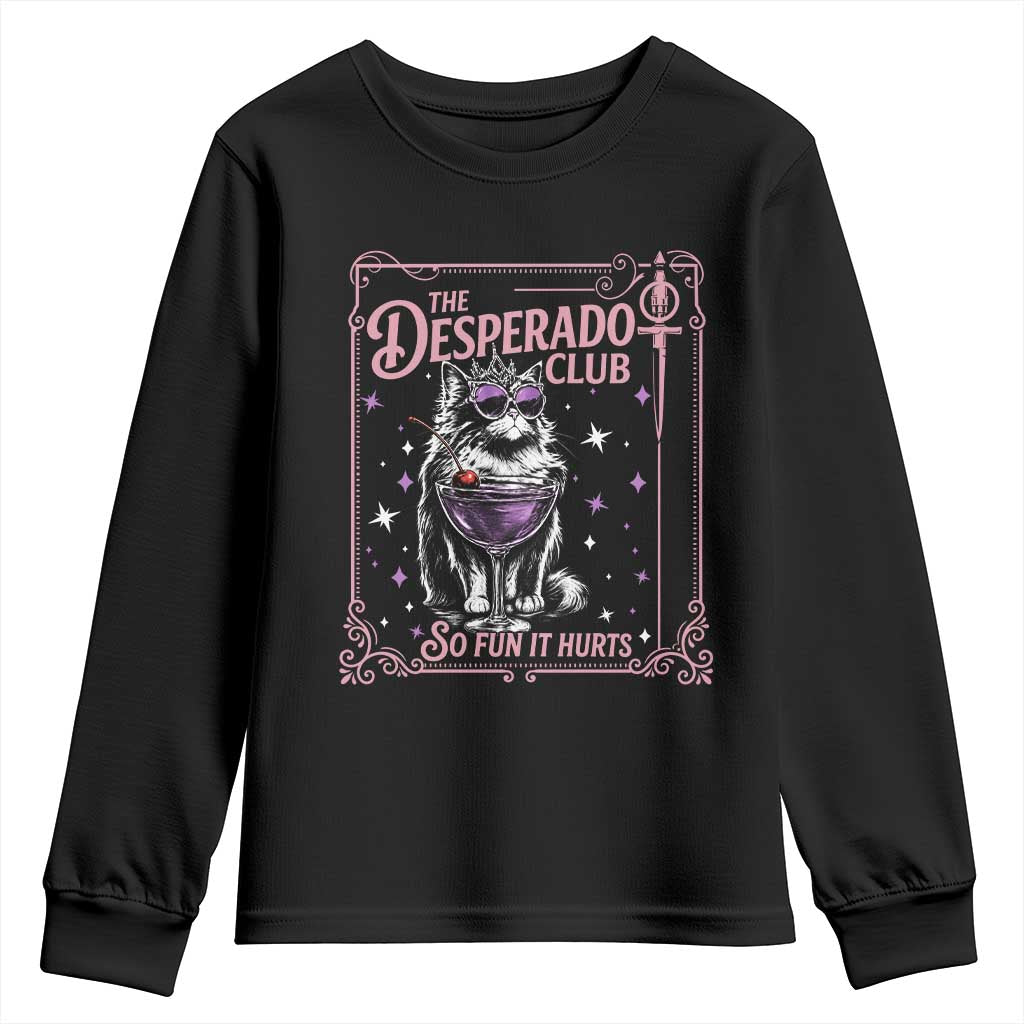 The Desperado Club Sign Sci-Fi Book Youth Sweatshirt Vintage Princess Cat Book Lover TS14 Black Print Your Wear