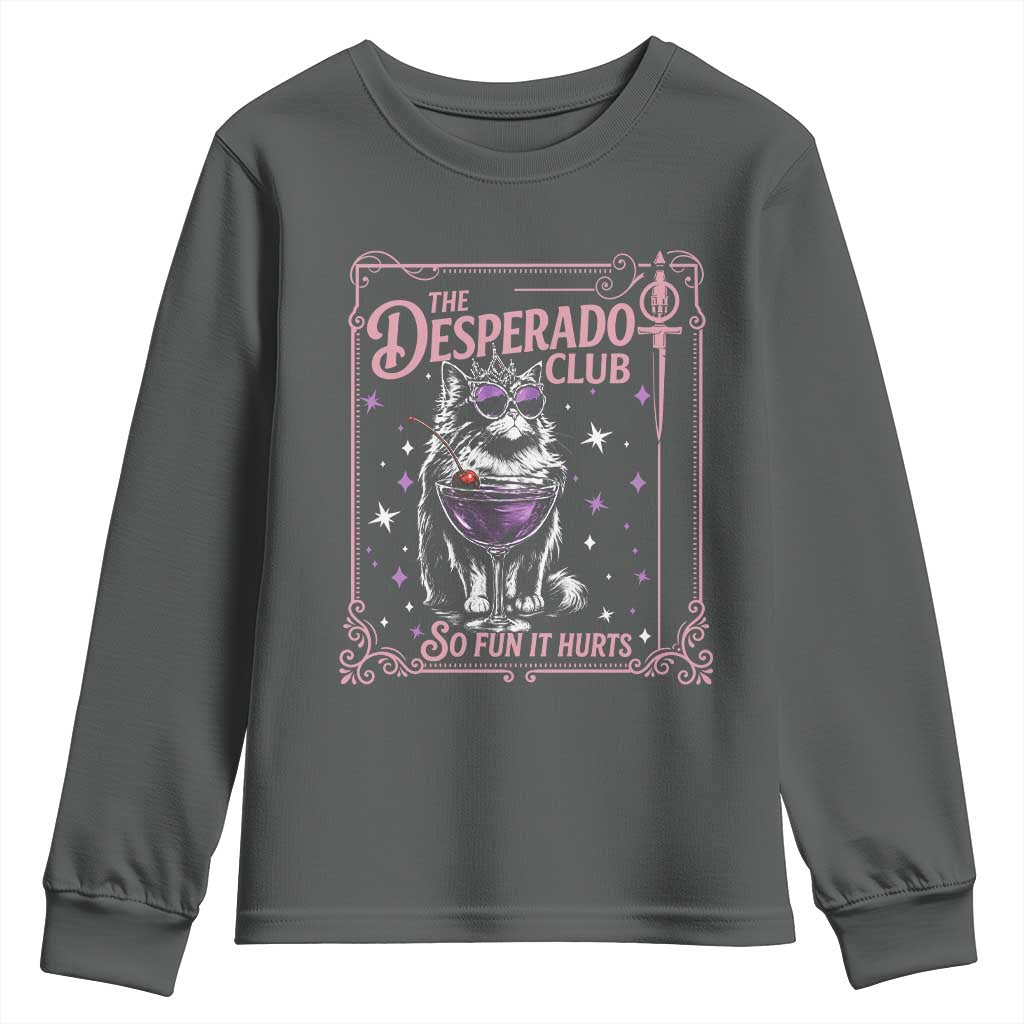 The Desperado Club Sign Sci-Fi Book Youth Sweatshirt Vintage Princess Cat Book Lover