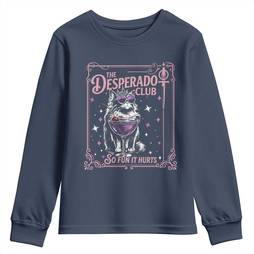 The Desperado Club Sign Sci-Fi Book Youth Sweatshirt Vintage Princess Cat Book Lover
