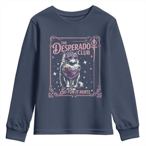 The Desperado Club Sign Sci-Fi Book Youth Sweatshirt Vintage Princess Cat Book Lover