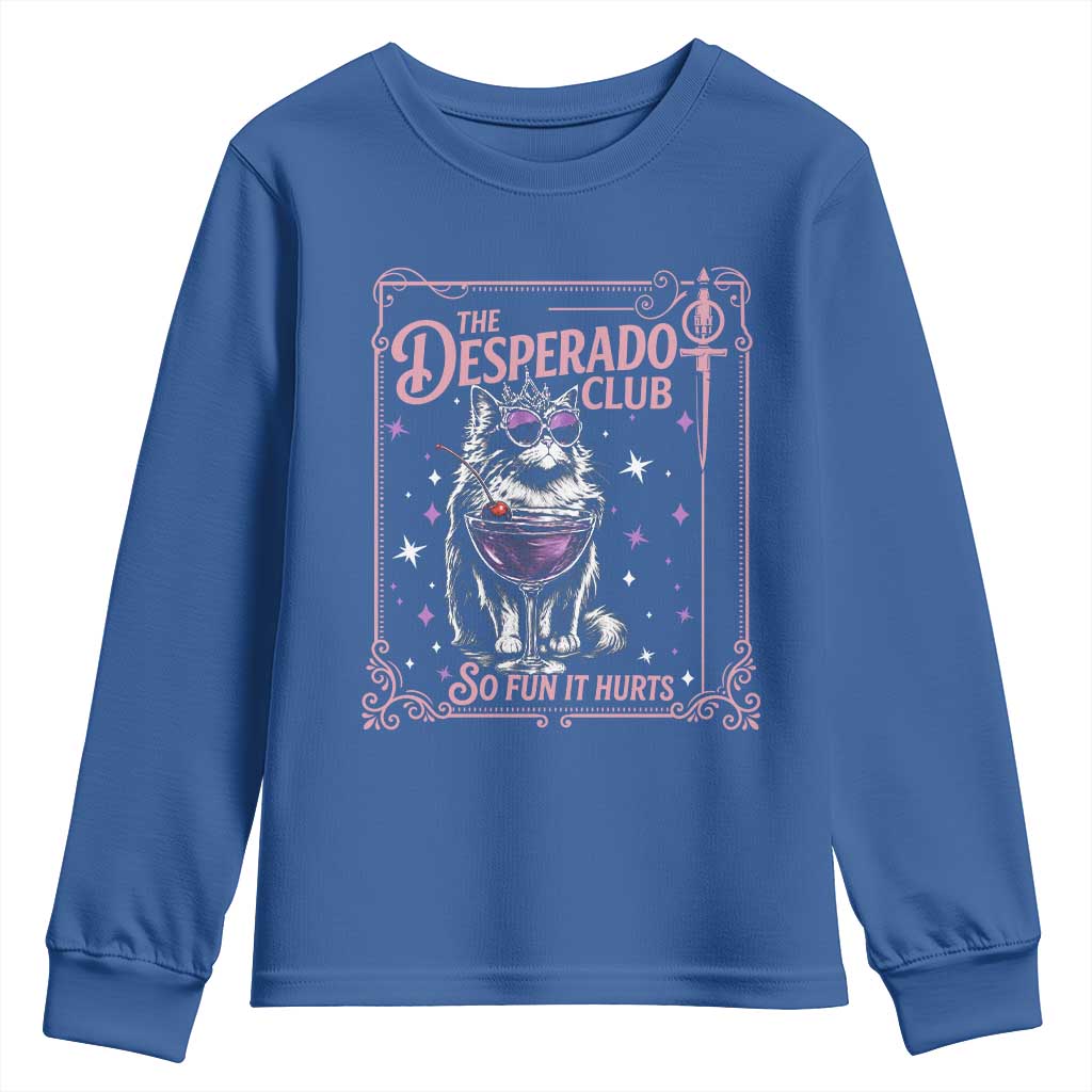 The Desperado Club Sign Sci-Fi Book Youth Sweatshirt Vintage Princess Cat Book Lover