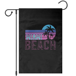 Vintage Miami Beach Garden Flag Florida Proud Floridian Retro Palms Trees