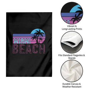 Vintage Miami Beach Garden Flag Florida Proud Floridian Retro Palms Trees