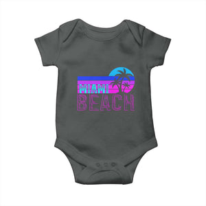 Vintage Miami Beach Baby Onesie Florida Proud Floridian Retro Palms Trees