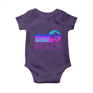 Vintage Miami Beach Baby Onesie Florida Proud Floridian Retro Palms Trees