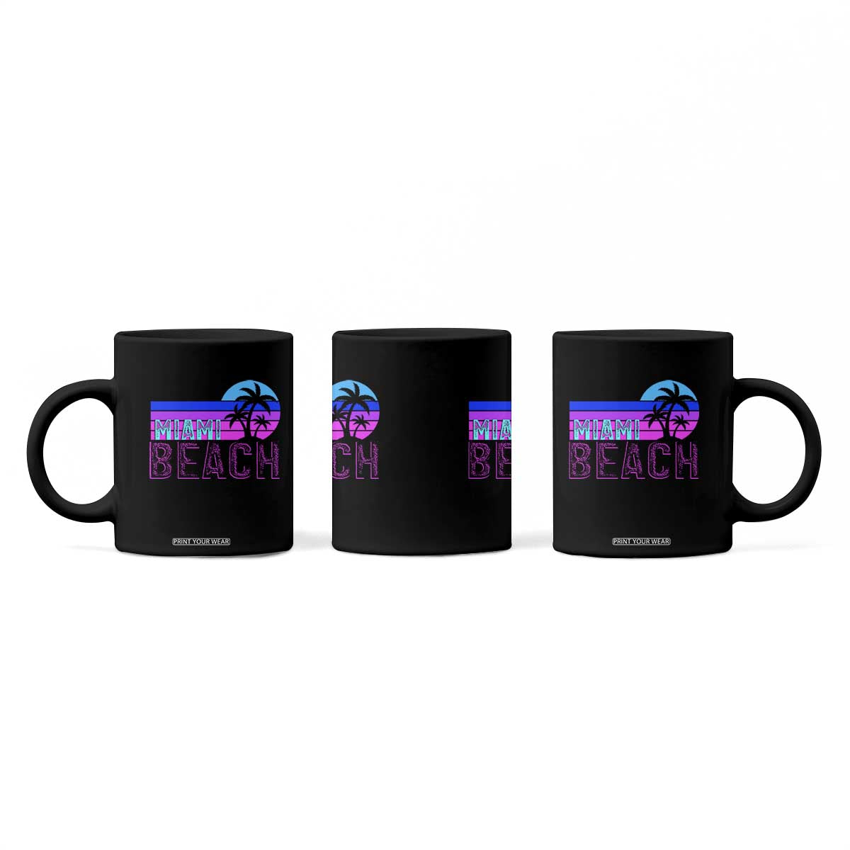 Vintage Miami Beach Coffee Mug Florida Proud Floridian Retro Palms Trees