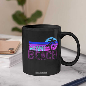 Vintage Miami Beach Coffee Mug Florida Proud Floridian Retro Palms Trees