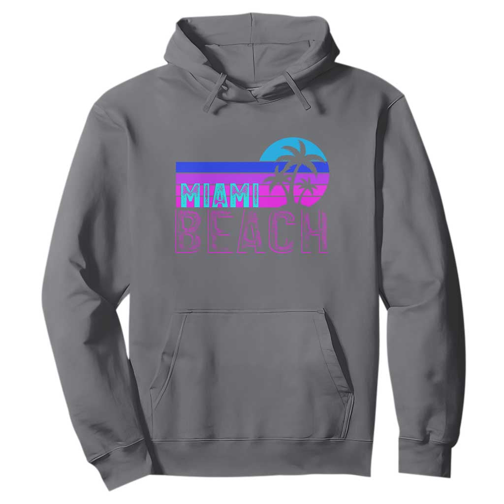 Vintage Miami Beach Hoodie Florida Proud Floridian Retro Palms Trees