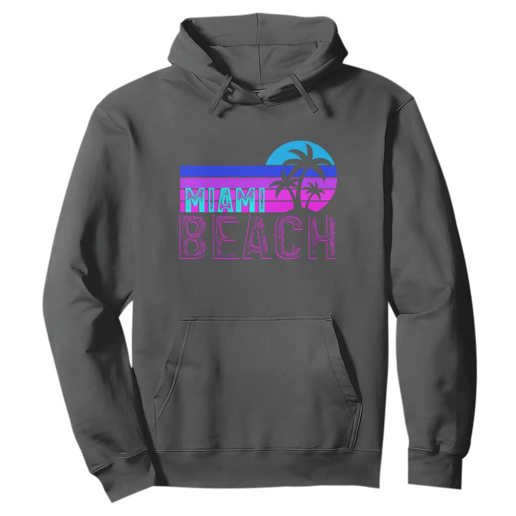 Vintage Miami Beach Hoodie Florida Proud Floridian Retro Palms Trees