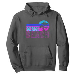Vintage Miami Beach Hoodie Florida Proud Floridian Retro Palms Trees