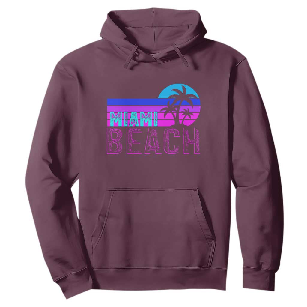 Vintage Miami Beach Hoodie Florida Proud Floridian Retro Palms Trees