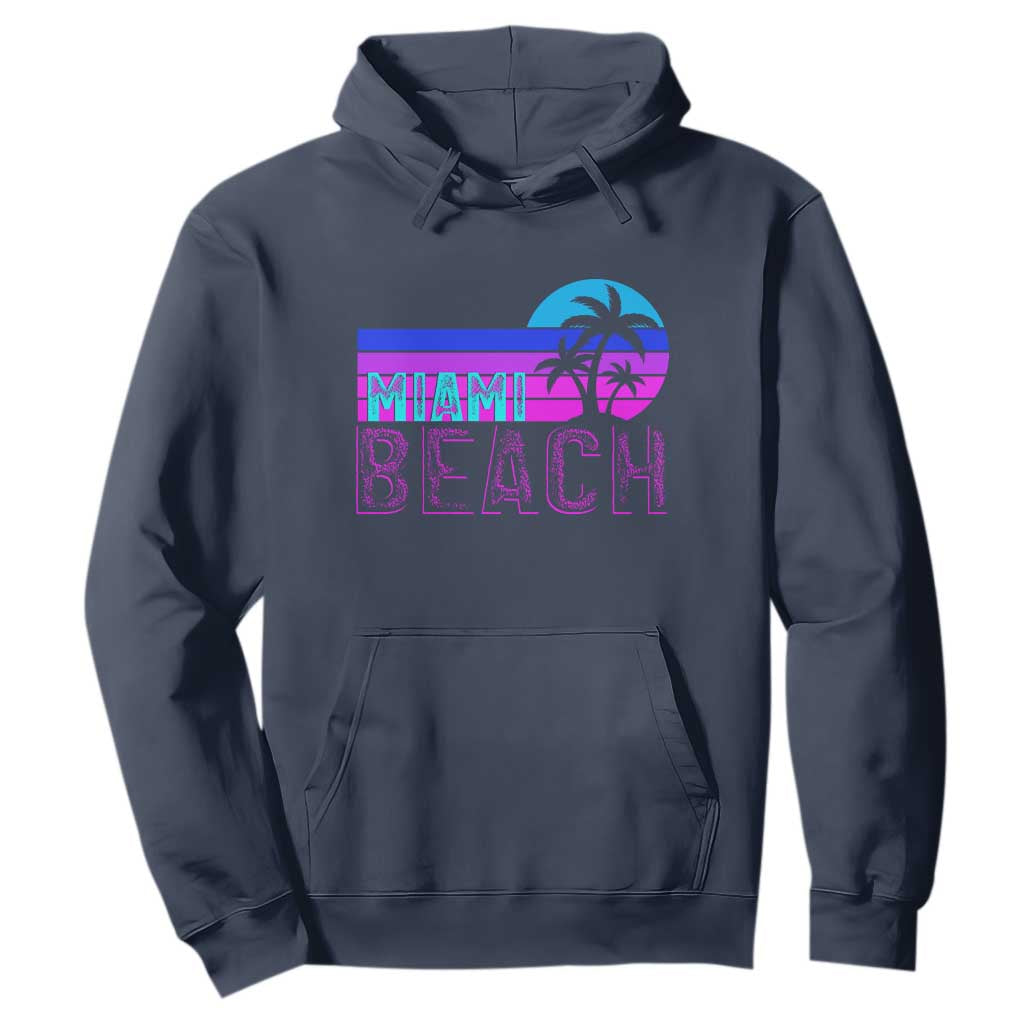 Vintage Miami Beach Hoodie Florida Proud Floridian Retro Palms Trees