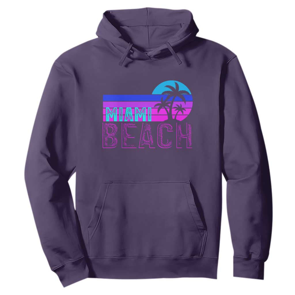 Vintage Miami Beach Hoodie Florida Proud Floridian Retro Palms Trees