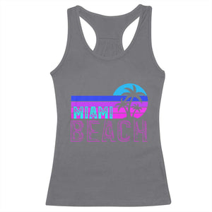 Vintage Miami Beach Racerback Tank Top Florida Proud Floridian Retro Palms Trees