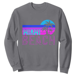 Vintage Miami Beach Sweatshirt Florida Proud Floridian Retro Palms Trees