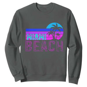 Vintage Miami Beach Sweatshirt Florida Proud Floridian Retro Palms Trees