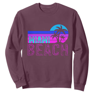 Vintage Miami Beach Sweatshirt Florida Proud Floridian Retro Palms Trees