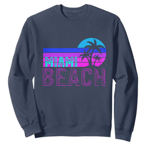 Vintage Miami Beach Sweatshirt Florida Proud Floridian Retro Palms Trees