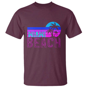 Vintage Miami Beach T Shirt Florida Proud Floridian Retro Palms Trees