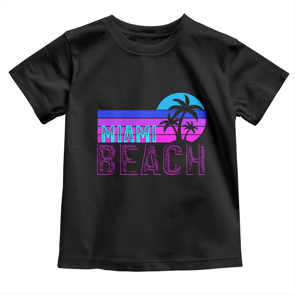 Vintage Miami Beach Toddler T Shirt Florida Proud Floridian Retro Palms Trees