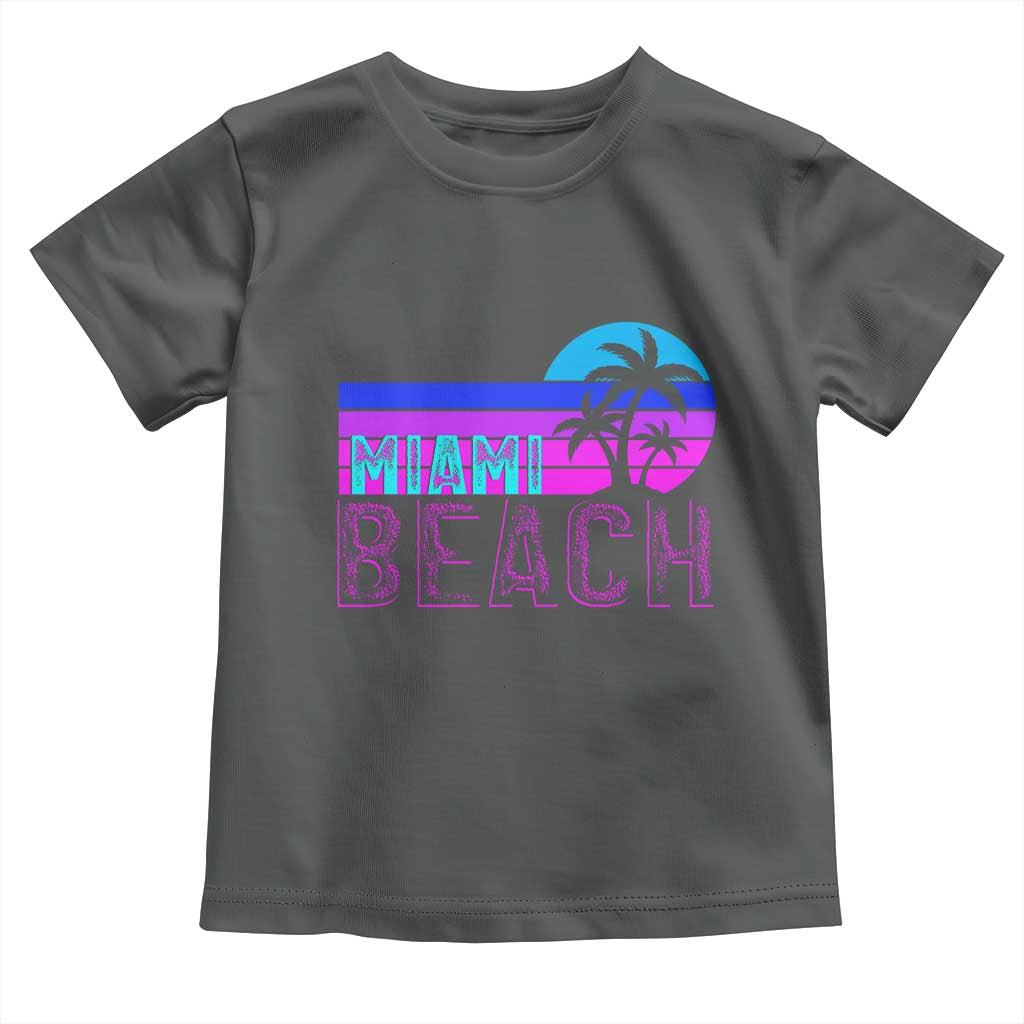 Vintage Miami Beach Toddler T Shirt Florida Proud Floridian Retro Palms Trees