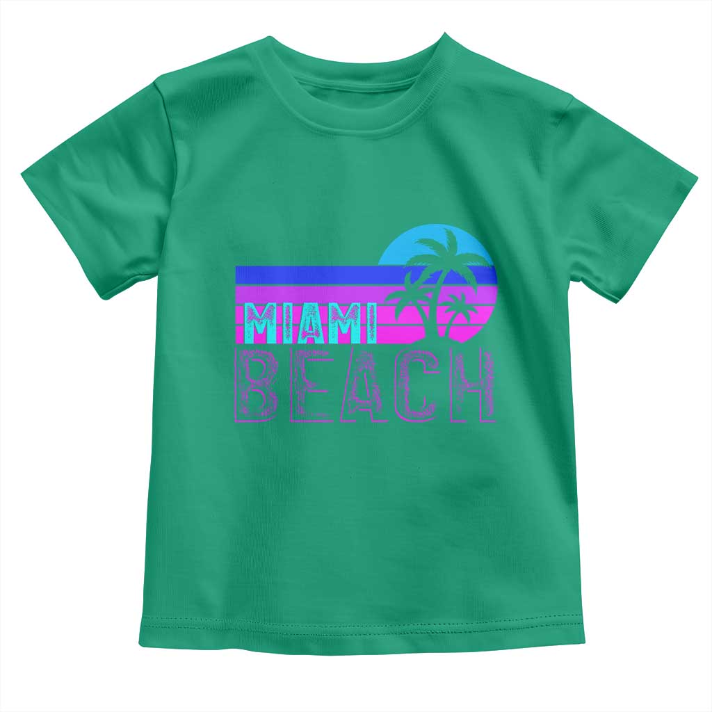 Vintage Miami Beach Toddler T Shirt Florida Proud Floridian Retro Palms Trees
