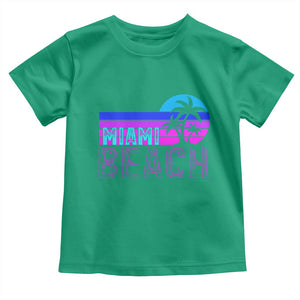 Vintage Miami Beach Toddler T Shirt Florida Proud Floridian Retro Palms Trees