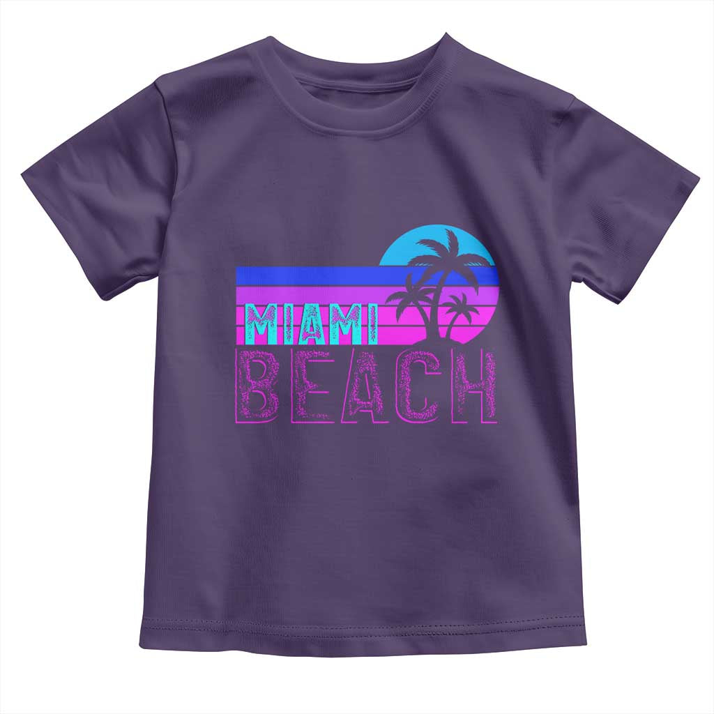 Vintage Miami Beach Toddler T Shirt Florida Proud Floridian Retro Palms Trees