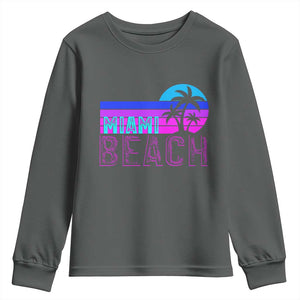 Vintage Miami Beach Youth Sweatshirt Florida Proud Floridian Retro Palms Trees