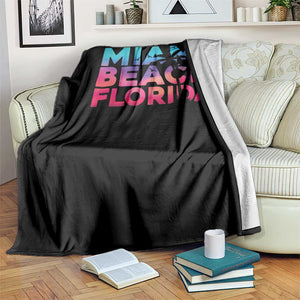 Miami Beach Florida Proud Throw Blanket Floridian Retro Palms Trees