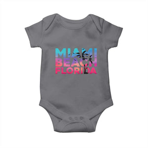 Miami Beach Florida Proud Baby Onesie Floridian Retro Palms Trees