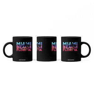 Miami Beach Florida Proud Coffee Mug Floridian Retro Palms Trees