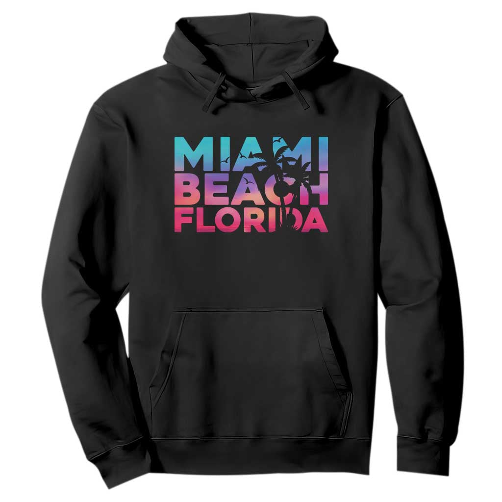 Miami Beach Florida Proud Hoodie Floridian Retro Palms Trees