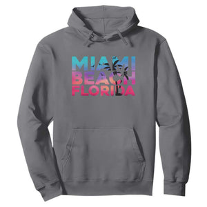 Miami Beach Florida Proud Hoodie Floridian Retro Palms Trees