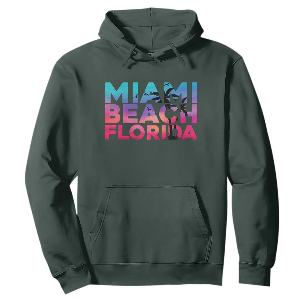 Miami Beach Florida Proud Hoodie Floridian Retro Palms Trees