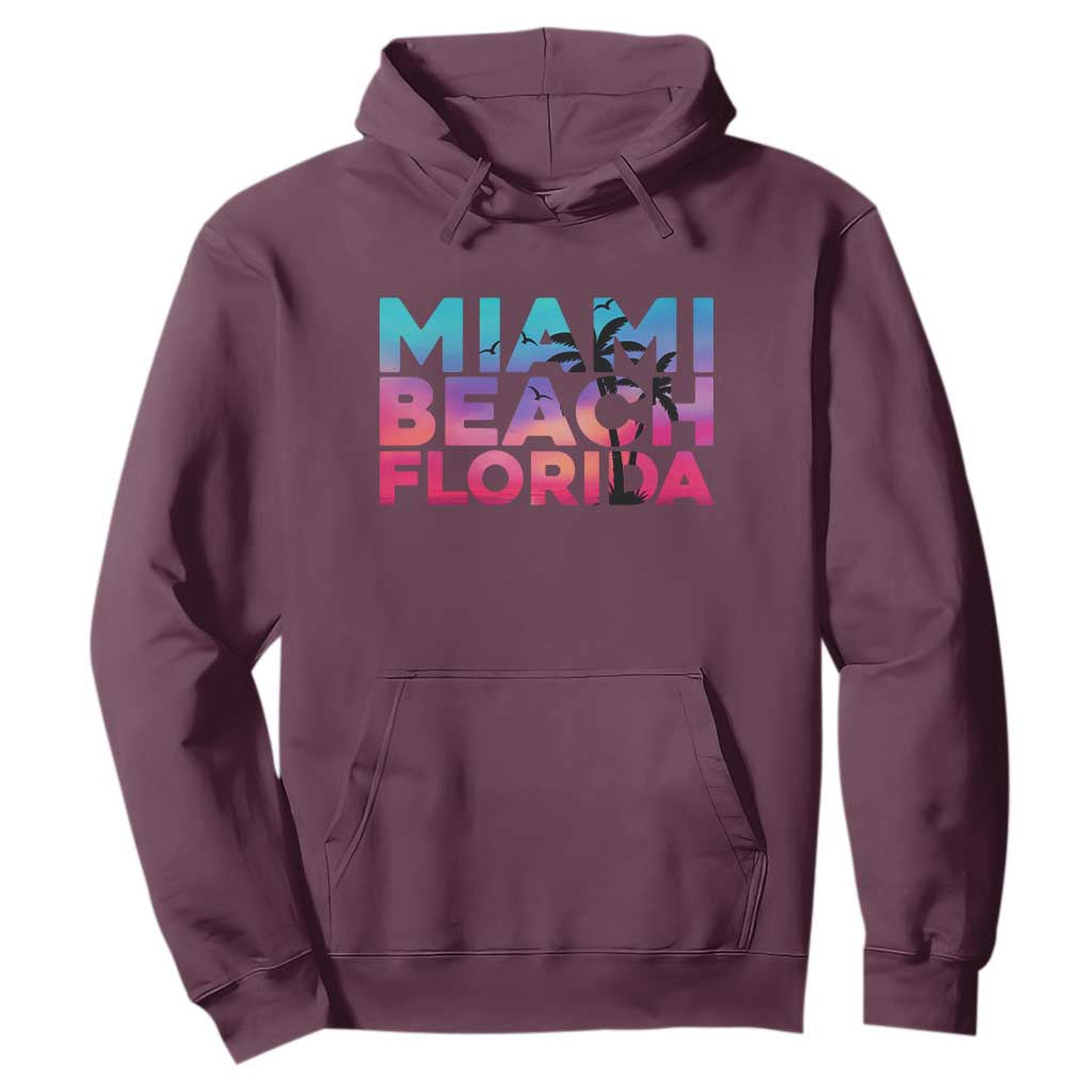 Miami Beach Florida Proud Hoodie Floridian Retro Palms Trees