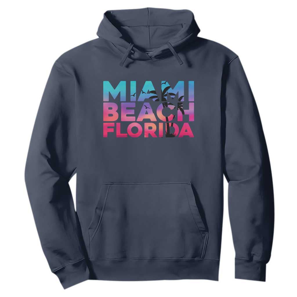 Miami Beach Florida Proud Hoodie Floridian Retro Palms Trees