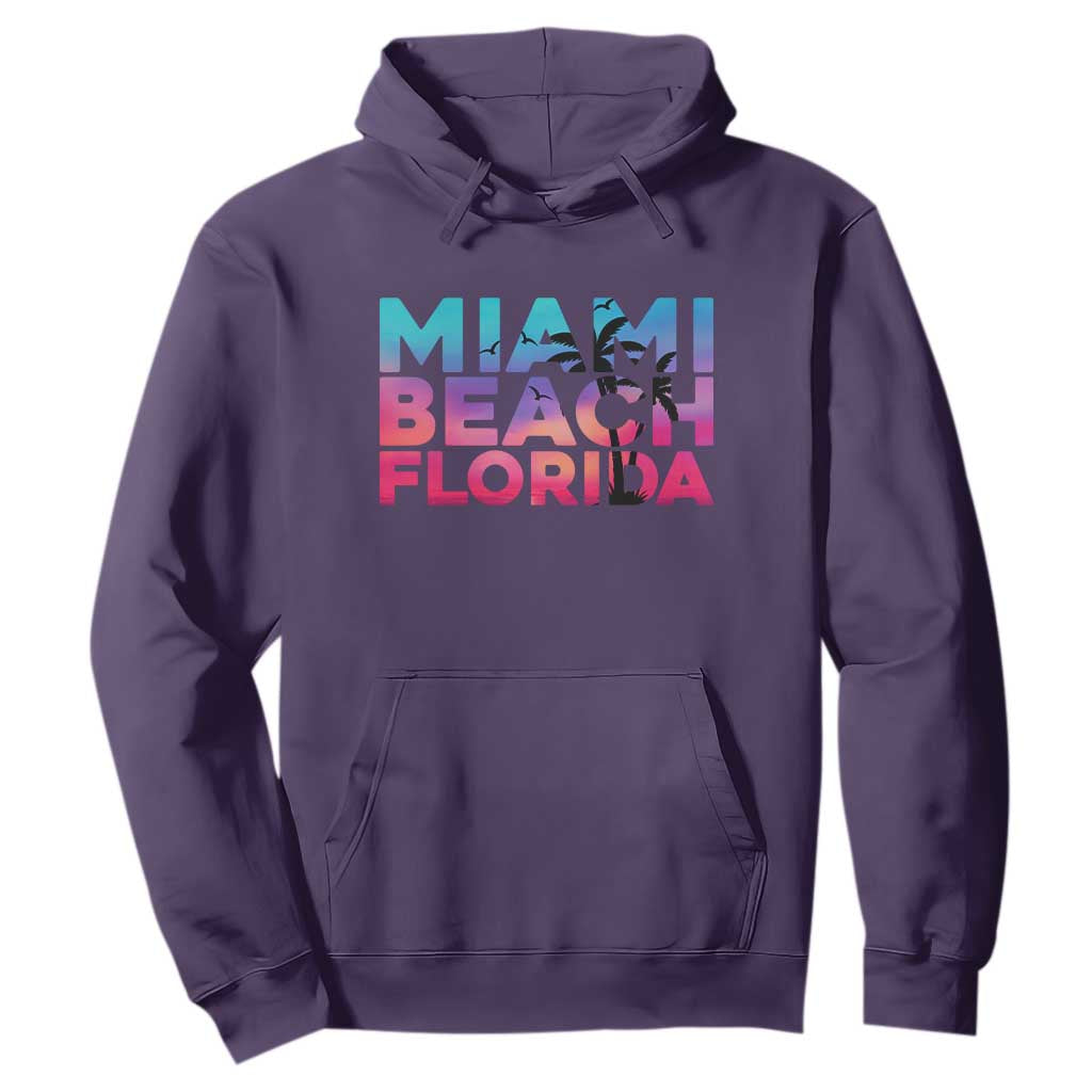 Miami Beach Florida Proud Hoodie Floridian Retro Palms Trees