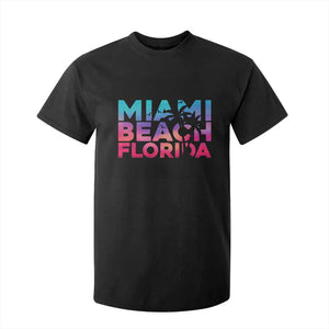 Miami Beach Florida Proud T Shirt For Kid Floridian Retro Palms Trees