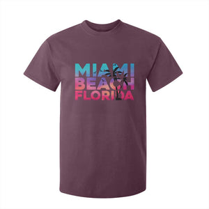 Miami Beach Florida Proud T Shirt For Kid Floridian Retro Palms Trees