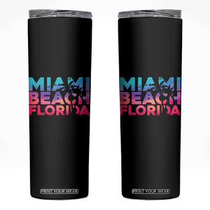 Miami Beach Florida Proud Skinny Tumbler Floridian Retro Palms Trees
