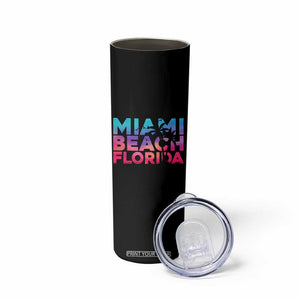 Miami Beach Florida Proud Skinny Tumbler Floridian Retro Palms Trees