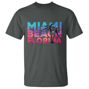Miami Beach Florida Proud T Shirt Floridian Retro Palms Trees