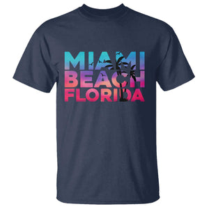 Miami Beach Florida Proud T Shirt Floridian Retro Palms Trees