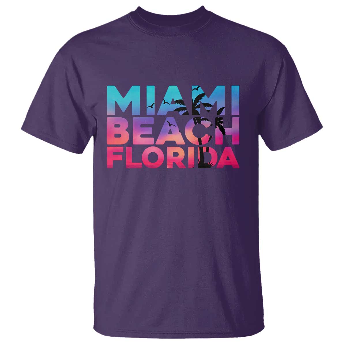 Miami Beach Florida Proud T Shirt Floridian Retro Palms Trees