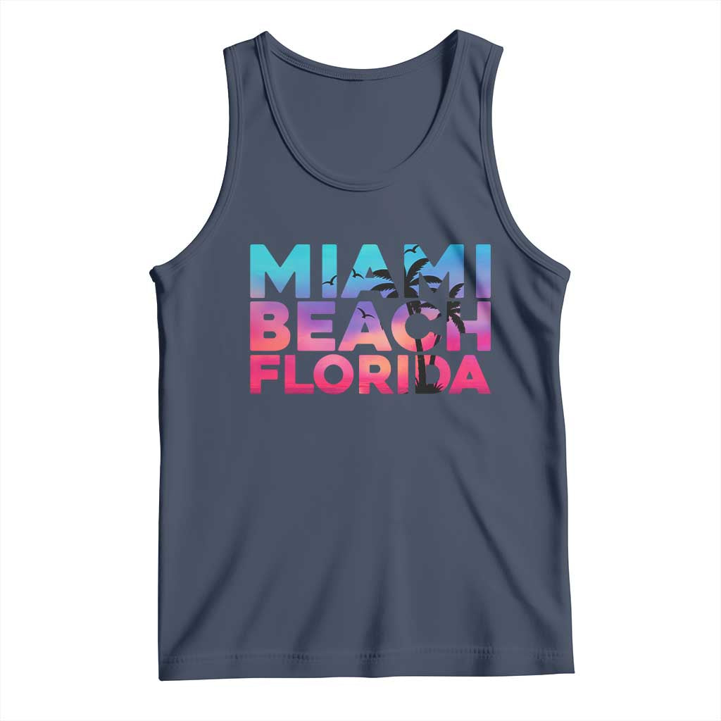 Miami Beach Florida Proud Tank Top Floridian Retro Palms Trees