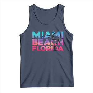Miami Beach Florida Proud Tank Top Floridian Retro Palms Trees