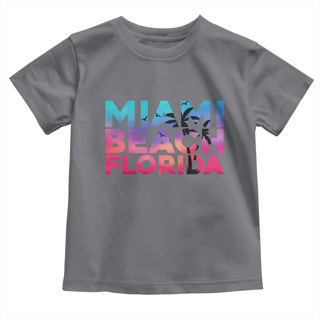 Miami Beach Florida Proud Toddler T Shirt Floridian Retro Palms Trees