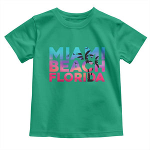 Miami Beach Florida Proud Toddler T Shirt Floridian Retro Palms Trees